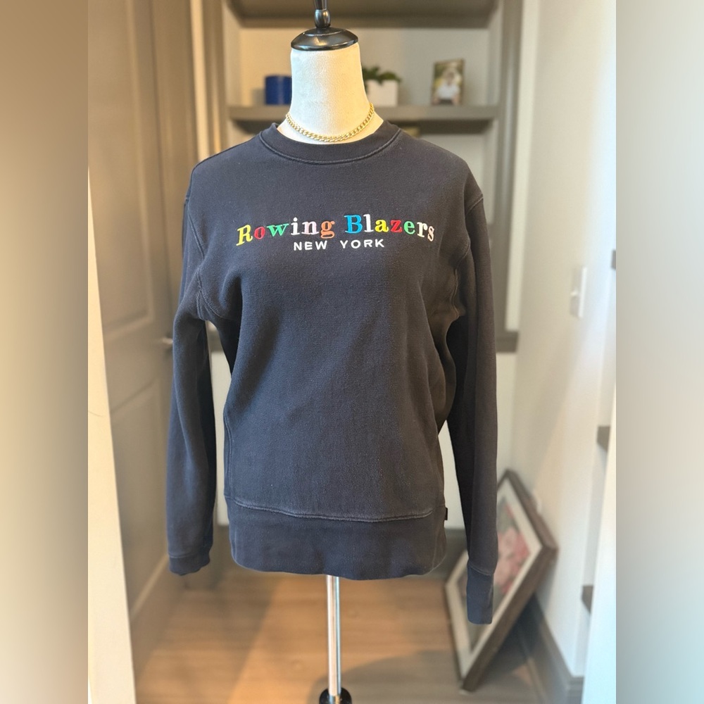 Rowing Blazers Spellout Crewneck in Black Size S